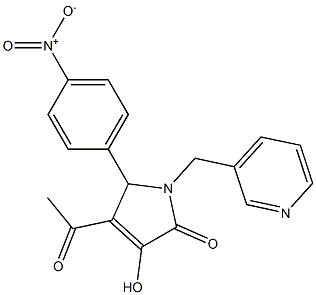 4-acetyl-3-hydroxy-5-{4-nitrophenyl}-1-(3-pyridinylmethyl)-1,5-dihydro-2H-pyrrol-2-one Structure