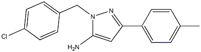 1-[(4-chlorophenyl)methyl]-3-(4-methylphenyl)-1H-pyrazol-5-amine 구조식 이미지