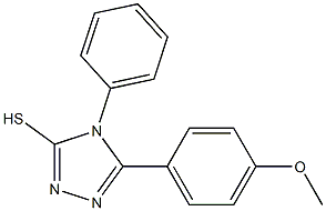 5-(4-methoxyphenyl)-4-phenyl-4H-1,2,4-triazol-3-yl hydrosulfide 구조식 이미지