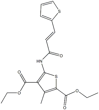 diethyl 3-methyl-5-{[3-(2-thienyl)acryloyl]amino}-2,4-thiophenedicarboxylate Structure