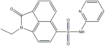 1-ethyl-2-oxo-N-pyridin-2-yl-1,2-dihydrobenzo[cd]indole-6-sulfonamide 구조식 이미지