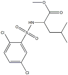 methyl 2-{[(2,5-dichlorophenyl)sulfonyl]amino}-4-methylpentanoate 구조식 이미지