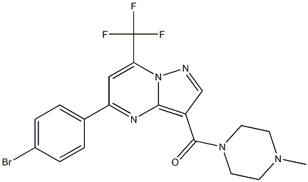 5-(4-bromophenyl)-3-[(4-methyl-1-piperazinyl)carbonyl]-7-(trifluoromethyl)pyrazolo[1,5-a]pyrimidine 구조식 이미지