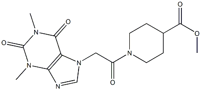 methyl 1-[(1,3-dimethyl-2,6-dioxo-1,2,3,6-tetrahydro-7H-purin-7-yl)acetyl]-4-piperidinecarboxylate 구조식 이미지