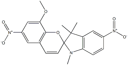 8-methoxy-1',3',3'-trimethyl-5',6-dinitrospiro[2H-chromene-2,2'-indoline] Structure