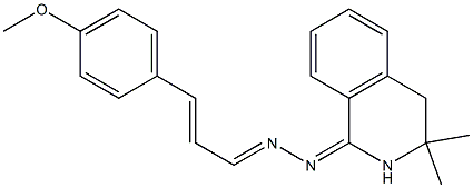 3-(4-methoxyphenyl)acrylaldehyde (3,3-dimethyl-3,4-dihydro-1(2H)-isoquinolinylidene)hydrazone Structure