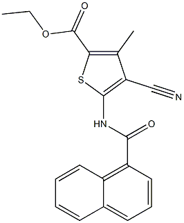 ethyl 4-cyano-3-methyl-5-(1-naphthoylamino)-2-thiophenecarboxylate Structure