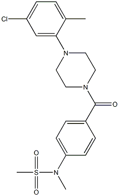 N-(4-{[4-(5-chloro-2-methylphenyl)-1-piperazinyl]carbonyl}phenyl)-N-methylmethanesulfonamide Structure