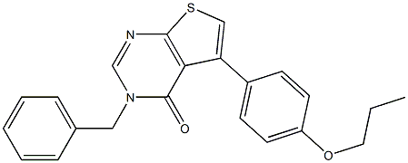 3-benzyl-5-(4-propoxyphenyl)thieno[2,3-d]pyrimidin-4(3H)-one Structure