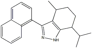 7-isopropyl-4-methyl-3-(1-naphthyl)-4,5,6,7-tetrahydro-1H-indazole 구조식 이미지