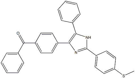 (4-{2-[4-(methylsulfanyl)phenyl]-5-phenyl-1H-imidazol-4-yl}phenyl)(phenyl)methanone Structure