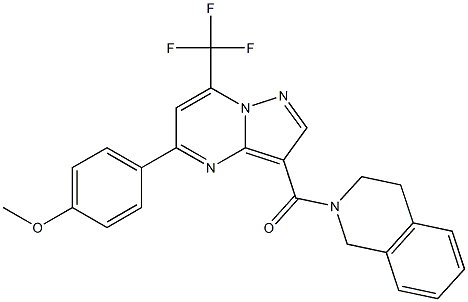 2-{[5-(4-methoxyphenyl)-7-(trifluoromethyl)pyrazolo[1,5-a]pyrimidin-3-yl]carbonyl}-1,2,3,4-tetrahydroisoquinoline Structure