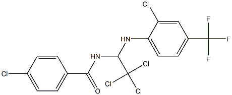 4-chloro-N-{2,2,2-trichloro-1-[2-chloro-4-(trifluoromethyl)anilino]ethyl}benzamide Structure