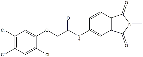 N-(2-methyl-1,3-dioxo-2,3-dihydro-1H-isoindol-5-yl)-2-(2,4,5-trichlorophenoxy)acetamide Structure