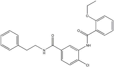 4-chloro-3-[(2-ethoxybenzoyl)amino]-N-(2-phenylethyl)benzamide 구조식 이미지