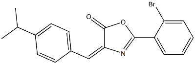 2-(2-bromophenyl)-4-(4-isopropylbenzylidene)-1,3-oxazol-5(4H)-one 구조식 이미지