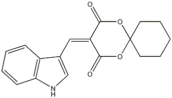 3-(1H-indol-3-ylmethylene)-1,5-dioxaspiro[5.5]undecane-2,4-dione 구조식 이미지