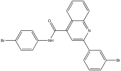 2-(3-bromophenyl)-N-(4-bromophenyl)-4-quinolinecarboxamide 구조식 이미지