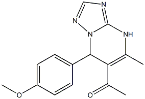 1-[7-(4-methoxyphenyl)-5-methyl-4,7-dihydro[1,2,4]triazolo[1,5-a]pyrimidin-6-yl]ethanone 구조식 이미지