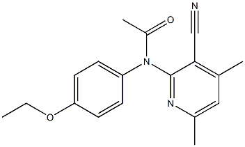 N-(3-cyano-4,6-dimethyl-2-pyridinyl)-N-(4-ethoxyphenyl)acetamide Structure