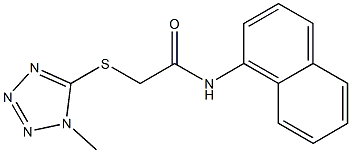 2-[(1-methyl-1H-tetraazol-5-yl)sulfanyl]-N-naphthalen-1-ylacetamide 구조식 이미지