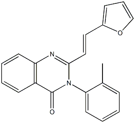2-[2-(2-furyl)vinyl]-3-(2-methylphenyl)-4(3H)-quinazolinone Structure