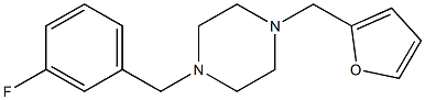 1-(3-fluorobenzyl)-4-(2-furylmethyl)piperazine Structure