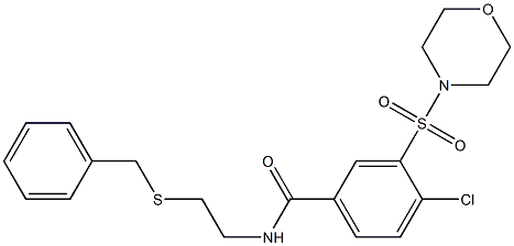 N-[2-(benzylsulfanyl)ethyl]-4-chloro-3-(4-morpholinylsulfonyl)benzamide Structure