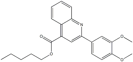 pentyl 2-(3,4-dimethoxyphenyl)-4-quinolinecarboxylate Structure