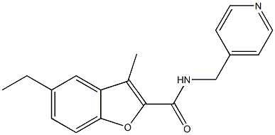 5-ethyl-3-methyl-N-(4-pyridinylmethyl)-1-benzofuran-2-carboxamide 구조식 이미지