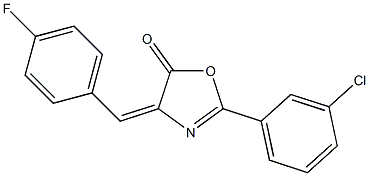 2-(3-chlorophenyl)-4-(4-fluorobenzylidene)-1,3-oxazol-5(4H)-one Structure