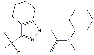 N-cyclohexyl-N-methyl-2-[3-(trifluoromethyl)-4,5,6,7-tetrahydro-1H-indazol-1-yl]acetamide 구조식 이미지