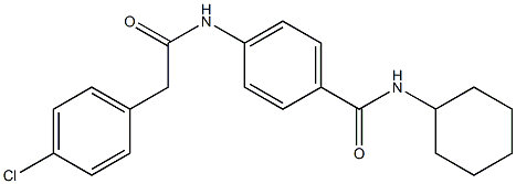 4-{[(4-chlorophenyl)acetyl]amino}-N-cyclohexylbenzamide 구조식 이미지