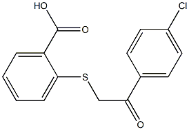 2-{[2-(4-chlorophenyl)-2-oxoethyl]sulfanyl}benzoic acid Structure