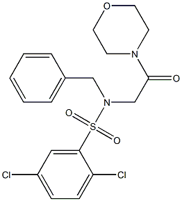 N-benzyl-2,5-dichloro-N-[2-(4-morpholinyl)-2-oxoethyl]benzenesulfonamide 구조식 이미지