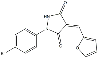 1-(4-bromophenyl)-4-(2-furylmethylene)-3,5-pyrazolidinedione 구조식 이미지