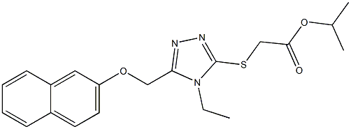 isopropyl ({4-ethyl-5-[(2-naphthyloxy)methyl]-4H-1,2,4-triazol-3-yl}sulfanyl)acetate 구조식 이미지