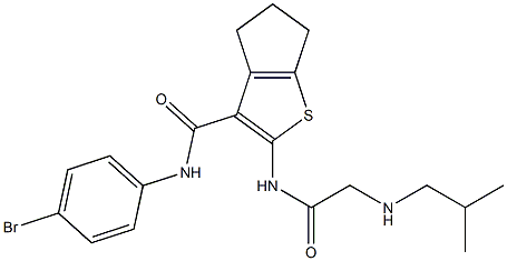 N-(4-bromophenyl)-2-{[(isobutylamino)acetyl]amino}-5,6-dihydro-4H-cyclopenta[b]thiophene-3-carboxamide Structure