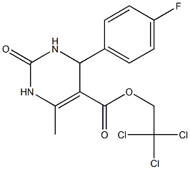 2,2,2-trichloroethyl 4-(4-fluorophenyl)-6-methyl-2-oxo-1,2,3,4-tetrahydro-5-pyrimidinecarboxylate Structure