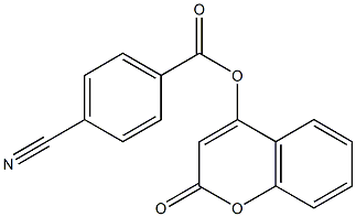 2-oxo-2H-chromen-4-yl 4-cyanobenzoate 구조식 이미지