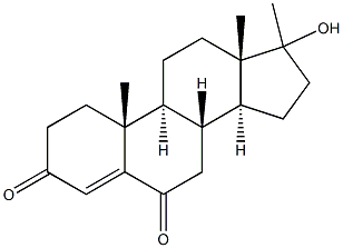 17-hydroxy-17-methylandrost-4-ene-3,6-dione Structure