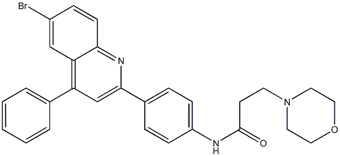 N-[4-(6-bromo-4-phenyl-2-quinolinyl)phenyl]-3-(4-morpholinyl)propanamide Structure