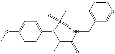 2-[4-methoxy(methylsulfonyl)anilino]-N-(3-pyridinylmethyl)propanamide 구조식 이미지