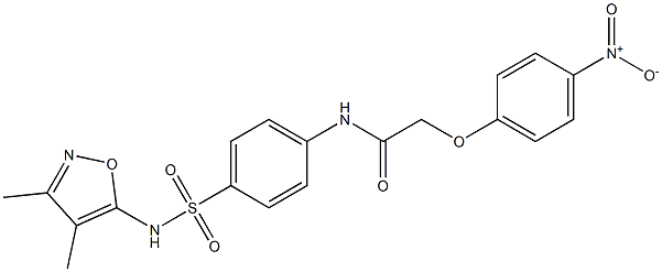 N-(4-{[(3,4-dimethylisoxazol-5-yl)amino]sulfonyl}phenyl)-2-{4-nitrophenoxy}acetamide Structure