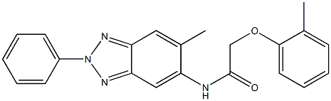 2-(2-methylphenoxy)-N-(6-methyl-2-phenyl-2H-1,2,3-benzotriazol-5-yl)acetamide Structure