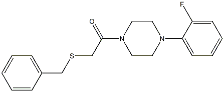 1-[(benzylsulfanyl)acetyl]-4-(2-fluorophenyl)piperazine 구조식 이미지