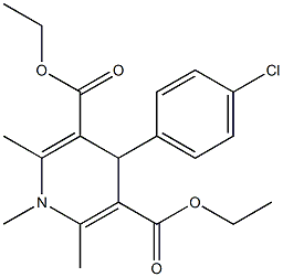 diethyl 4-(4-chlorophenyl)-1,2,6-trimethyl-1,4-dihydro-3,5-pyridinedicarboxylate 구조식 이미지