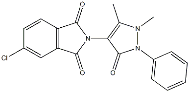 5-chloro-2-(1,5-dimethyl-3-oxo-2-phenyl-2,3-dihydro-1H-pyrazol-4-yl)-1H-isoindole-1,3(2H)-dione Structure