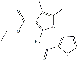 ethyl 2-(2-furoylamino)-4,5-dimethyl-3-thiophenecarboxylate 구조식 이미지