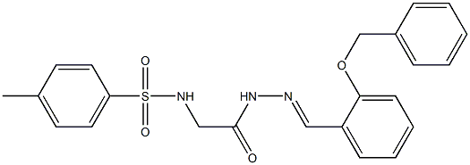 N-(2-{2-[2-(benzyloxy)benzylidene]hydrazino}-2-oxoethyl)-4-methylbenzenesulfonamide 구조식 이미지